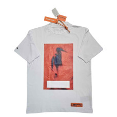 Хлопкова футболка Heron Preston біла з логотипом