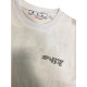 Бавовняна футболка OFF WHITE біла з сірим принтом