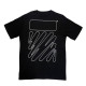 Бавовняна футболка OFF WHITE лабіринт чорна