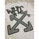 Бавовняна футболка OFF WHITE біла з сірим принтом