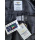 Чоловіча чорна шкіряна куртка AERONAUTICA Militare, розмір L, 4XL.