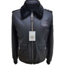 Чоловіча шкіряна куртка AERONAUTICA Militare