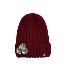 Жіноча шапка Chanel бордова