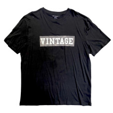 Бавовняна футболка Primark Vintage чорна