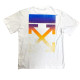 Бавовняна футболка OFF WHITE жовто-оранж-синій принт