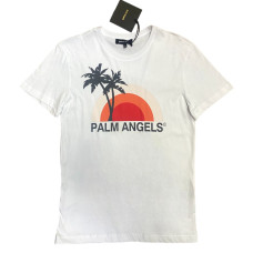 Бавовняна футболка Palm Angels пальми біла