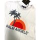 Бавовняна футболка Palm Angels пальми біла