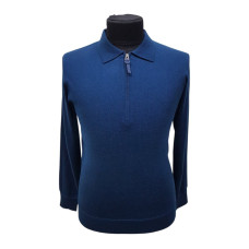 Чоловіче поло з довгим рукавом Tom Ford, синє, розмір в наявності L, XL, 2XL.