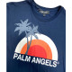 Бавовняна футболка Palm Angels синя