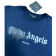 Бавовняна футболка Palm Angels Paris синя