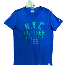 Бавовняна футболка Tommy Hilfiger NYC синя