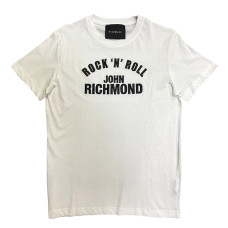 Бавовняна футболка John Richmond Rock n Roll біла
